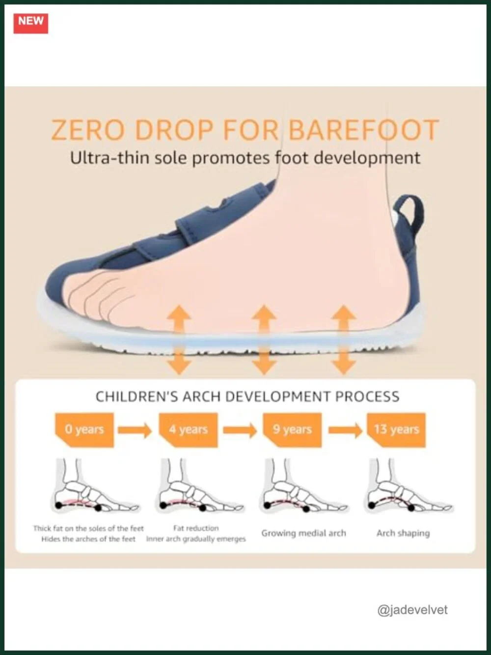 Toddler Barefoot Sneakers Wide Toe Box Zero Drop Non-Slip Hook-and-Loop